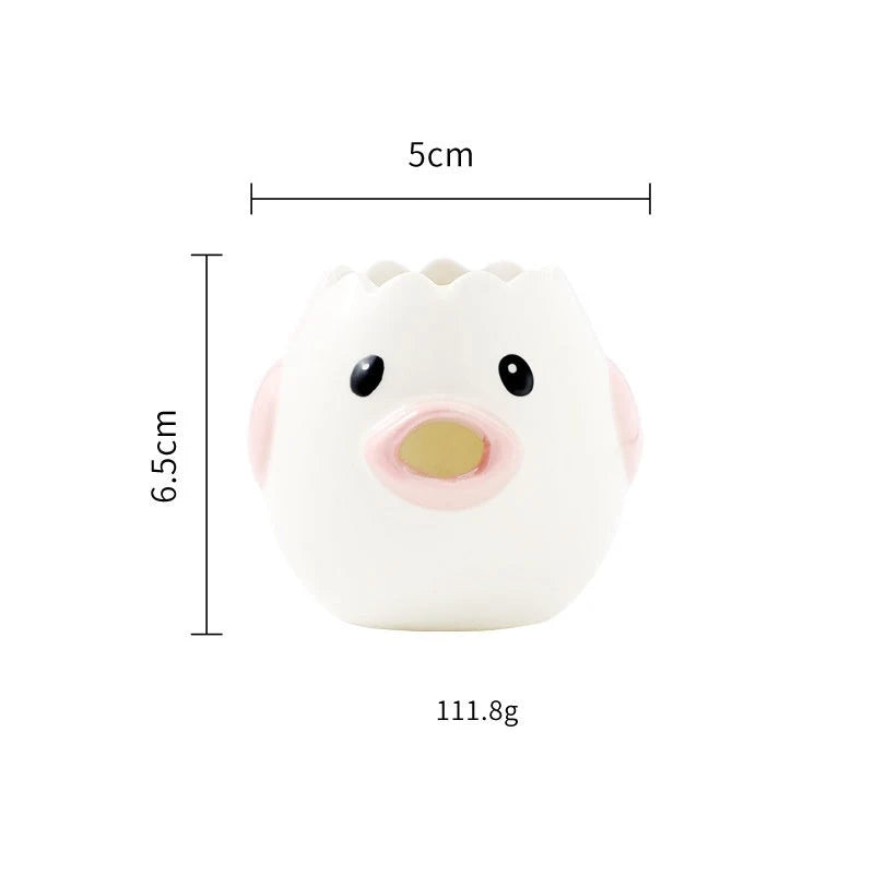 Egg White Separator Ceramic Hand-Painted Chicken Design Dishwasher Safe