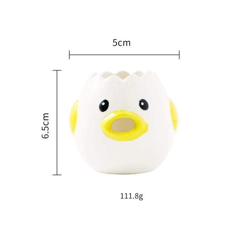Egg White Separator Ceramic Hand-Painted Chicken Design Dishwasher Safe