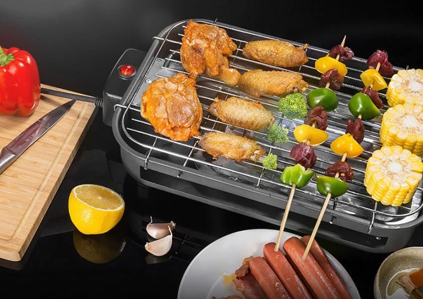 Electric BBQ Oven Adjustable Temperature 390mm Surface
