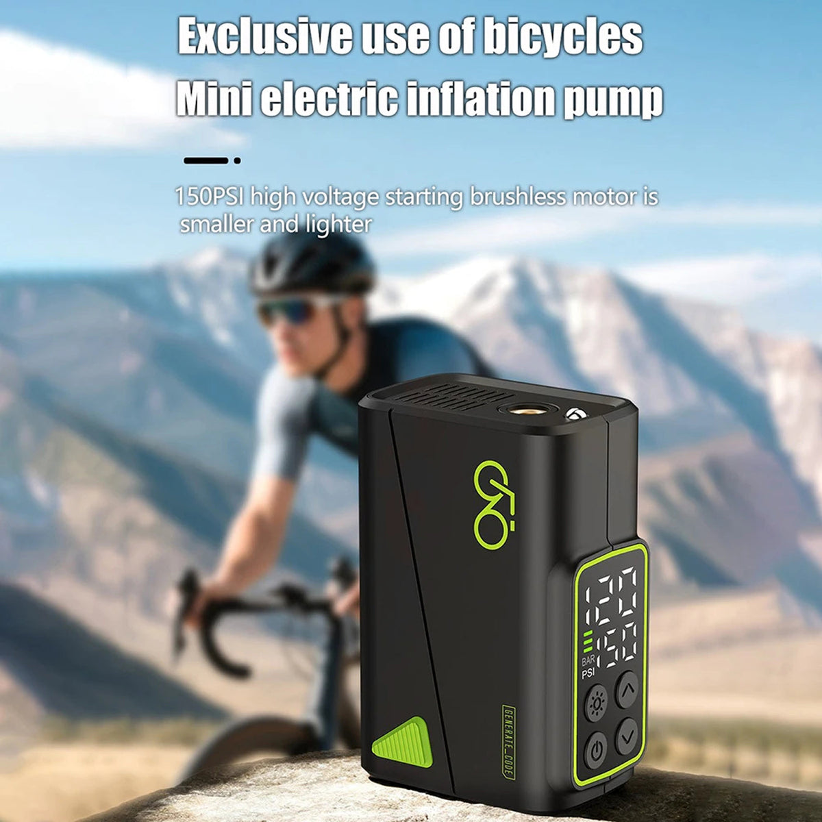 Electric Bike Pump Fast Charging Dual Digital Display