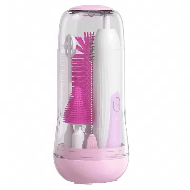 Electric Bottle Brush Set Cordless 360° Rotating Silicone