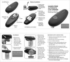 Electric Can Opener One-Touch Battery-Powered Smooth-Edge