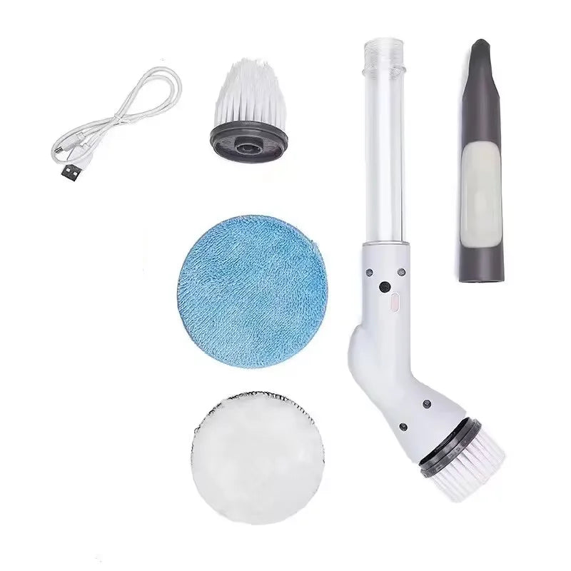 Electric Cleaning Brush Rotating Power Head USB Rechargeable