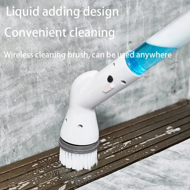 Electric Cleaning Brush Rotating Power Head USB Rechargeable