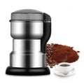 Electric Coffee Grinder One-Touch Six Spiral Blades Stainless Steel
