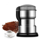 Electric Coffee Grinder One-Touch Six Spiral Blades Stainless Steel
