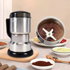Electric Coffee Grinder One-Touch Six Spiral Blades Stainless Steel