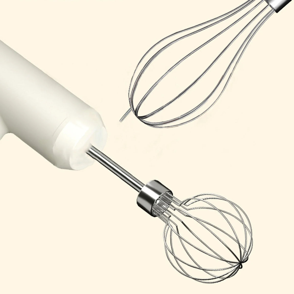 Electric Egg Beater Cordless USB Rechargeable 3-Speed