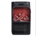 Electric Fireplace Heater Compact Plug-In Realistic Flame Remote Option