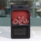 Electric Fireplace Heater Compact Plug-In Realistic Flame Remote Option