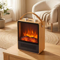 Electric Fireplace Heater Realistic Flame Adjustable Heat