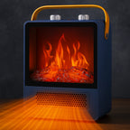 Electric Fireplace Heater Realistic Flame Adjustable Heat