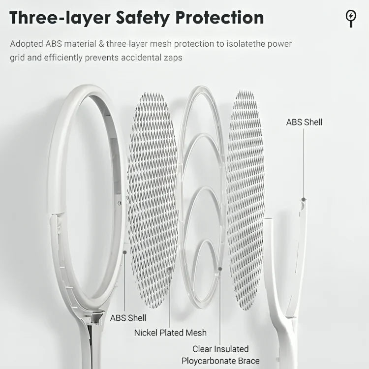 Electric Fly Swatter Foldable Rechargeable Five Modes