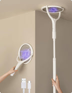 Electric Fly Swatter USB Rechargeable 90-Degree Swivel Safety Grid