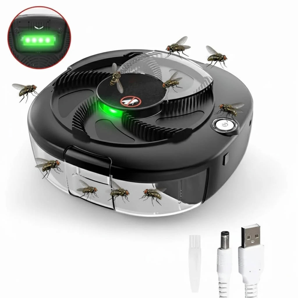 Electric Fly Trap Rotating Action USB Rechargeable 72-Hour Battery