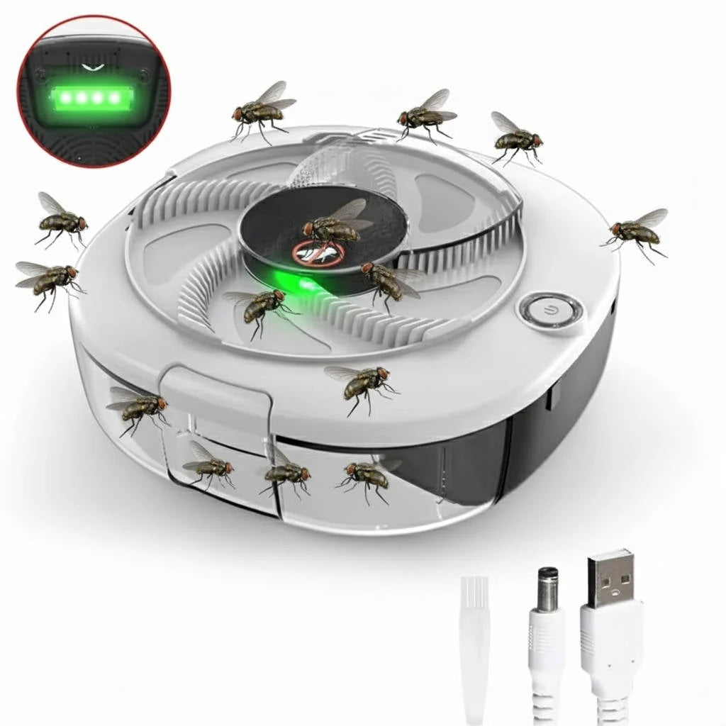 Electric Fly Trap Rotating Action USB Rechargeable 72-Hour Battery