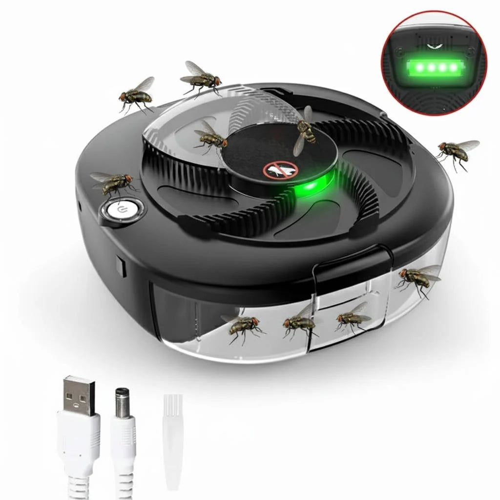 Electric Fly Trap Rotating Action USB Rechargeable 72-Hour Battery
