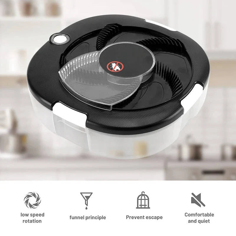 Electric Fly Trap Rotating Action USB Rechargeable 72-Hour Battery