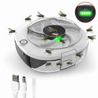 Electric Fly Trap Rotating Arm USB Rechargeable & 72-Hour Battery