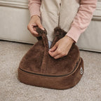 Electric Foot Massager Heat & Vibration Faux Fur Lining