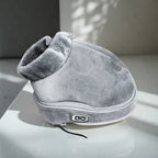 Electric Foot Massager Heat & Vibration Faux Fur Lining