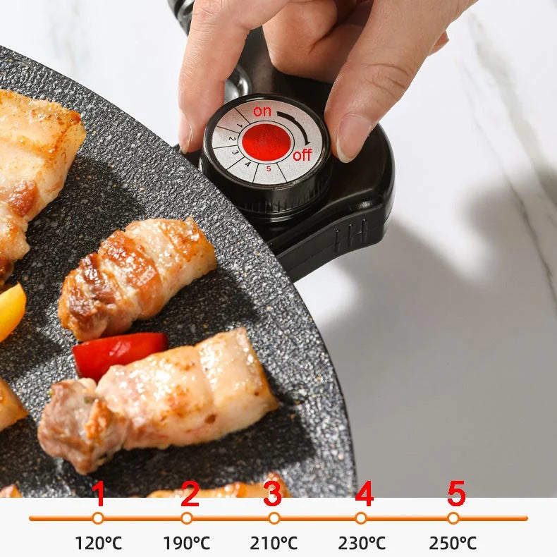 Electric Grill Plate Smoke-Free & Non-Stick 11 Inch