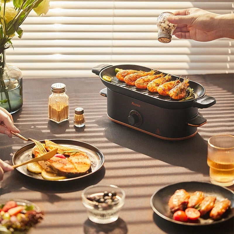 Electric Grill Smoke-Free Compact For 1-2 People
