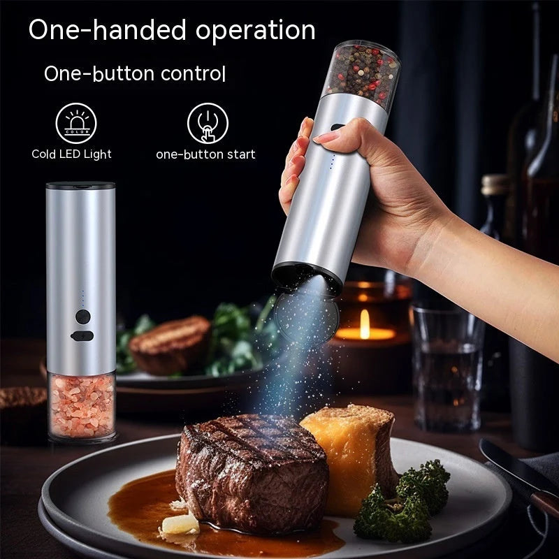 Electric Grinder USB Rechargeable One-Hand Operation & Gravity-Activated