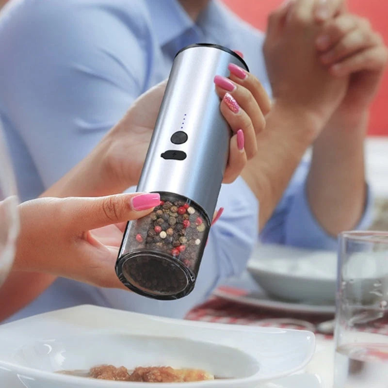 Electric Grinder USB Rechargeable One-Hand Operation & Gravity-Activated