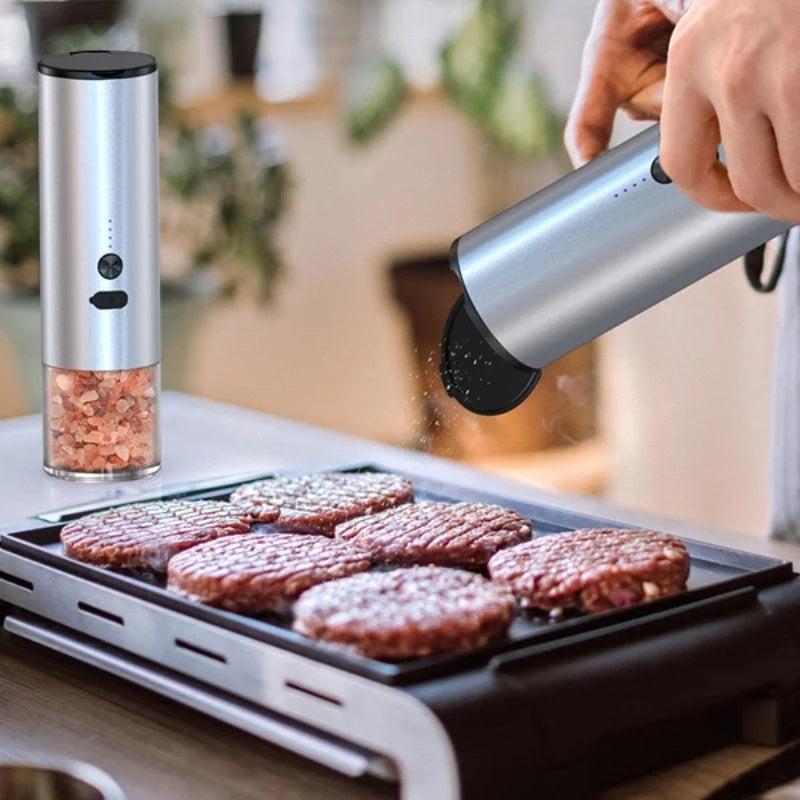 Electric Grinder USB Rechargeable One-Hand Operation & Gravity-Activated