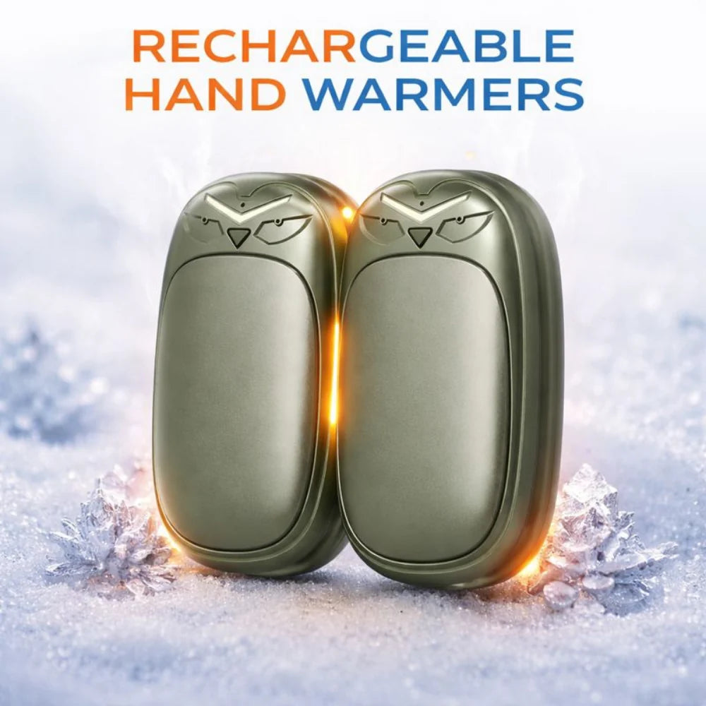 Electric Hand Warmers USB Rechargeable Dual-Unit Adjustable Heat