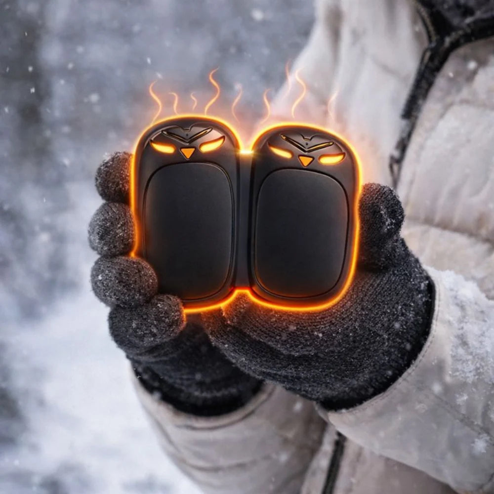 Electric Hand Warmers USB Rechargeable Dual-Unit Adjustable Heat