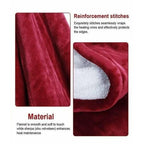 Electric Heated Blanket Sherpa-Lined Plush Flannel 6 Heat Settings