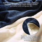 Electric Heated Blanket Sherpa-Lined Plush Flannel 6 Heat Settings