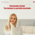 Electric Heated Blanket Sherpa-Lined Plush Flannel 6 Heat Settings