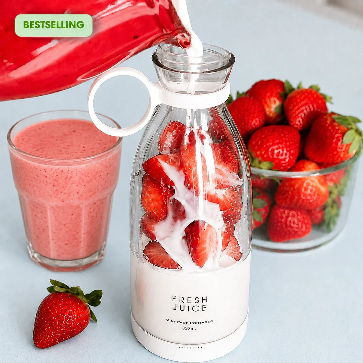 Electric Juicer Cordless & Rechargeable 400W Removable Parts
