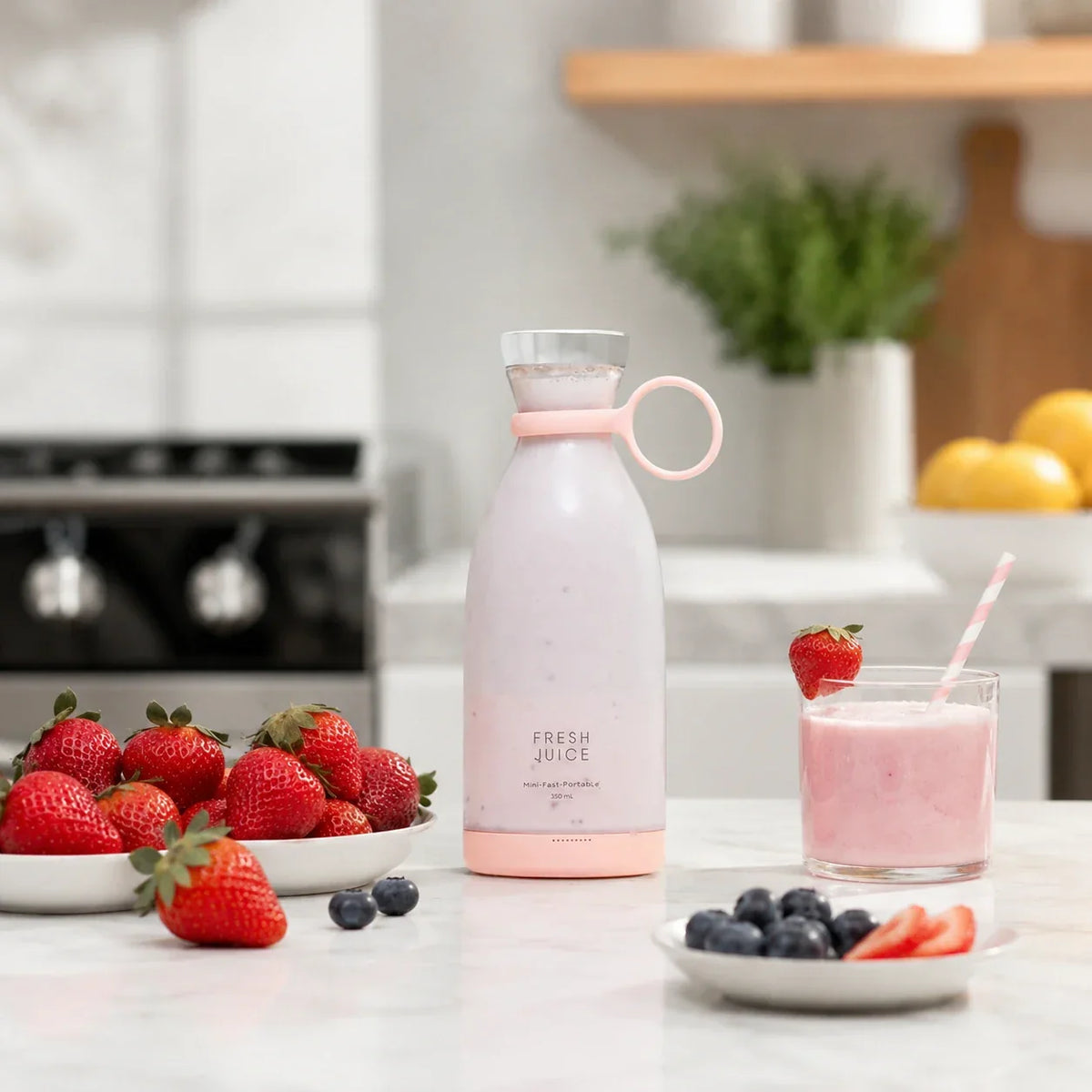 Electric Juicer Cordless & Rechargeable 400W Removable Parts