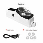 Electric Knife Sharpener USB Rechargeable Stainless Steel Non-Slip Base