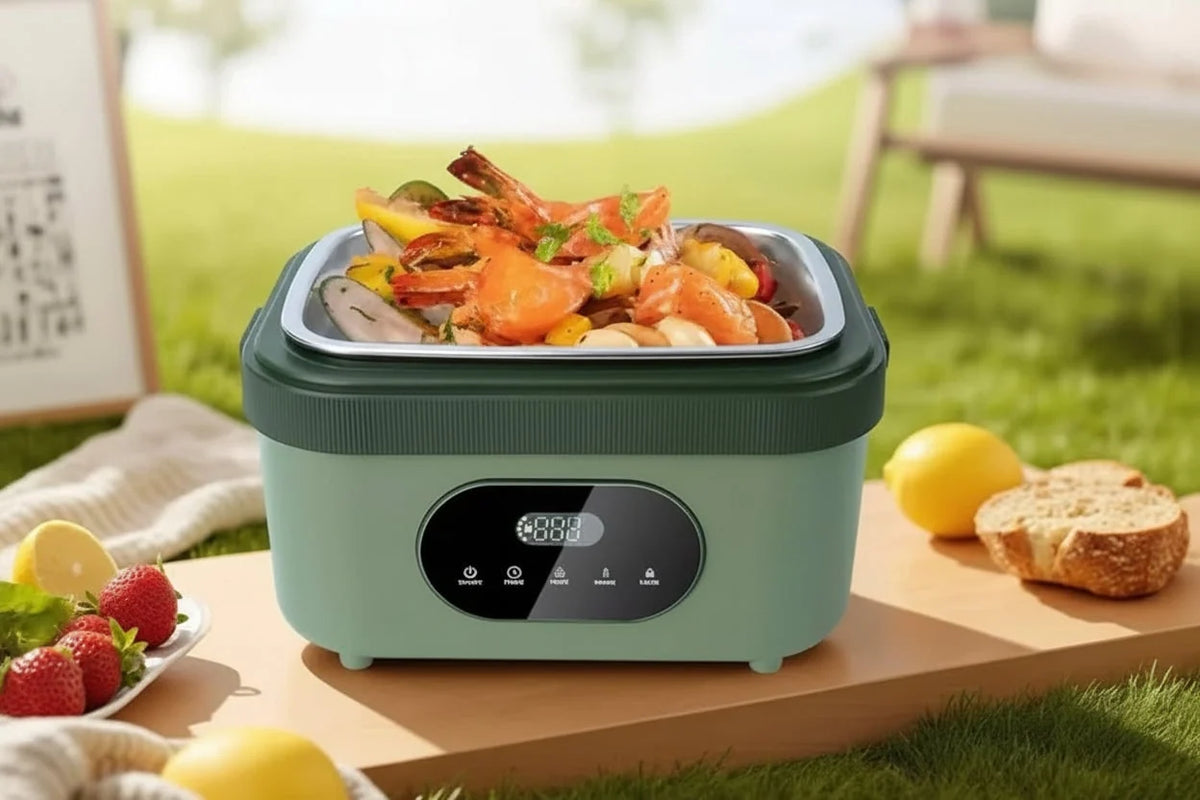 Electric Lunch Box Cordless 18000mAh Stainless Steel Tray
