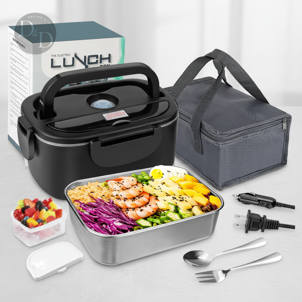Electric Lunch Box Removable Stainless Steel Leak-Resistant 1.5 L