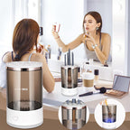 Electric Makeup Brush Cleaner Sonic Vibration Compact Storage Case
