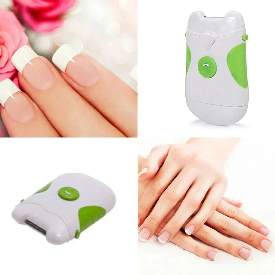 Electric Nail Clipper Rechargeable LED Rounded Rotating Blade