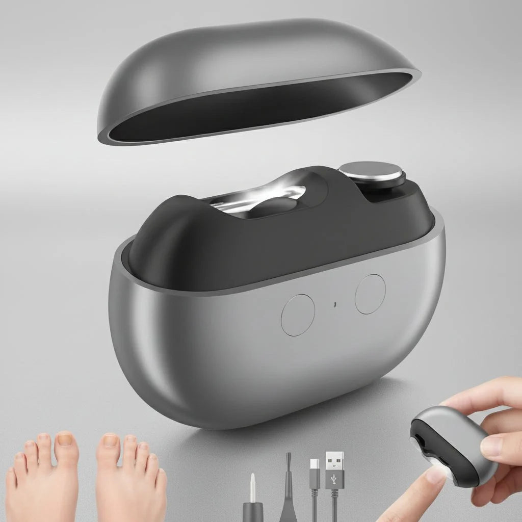 Electric Nail Clipper USB-C Rechargeable LED Light Fingers & Toes