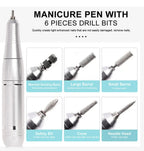 Electric Nail Drill 45,000 RPM USB-C Aluminum Handpiece