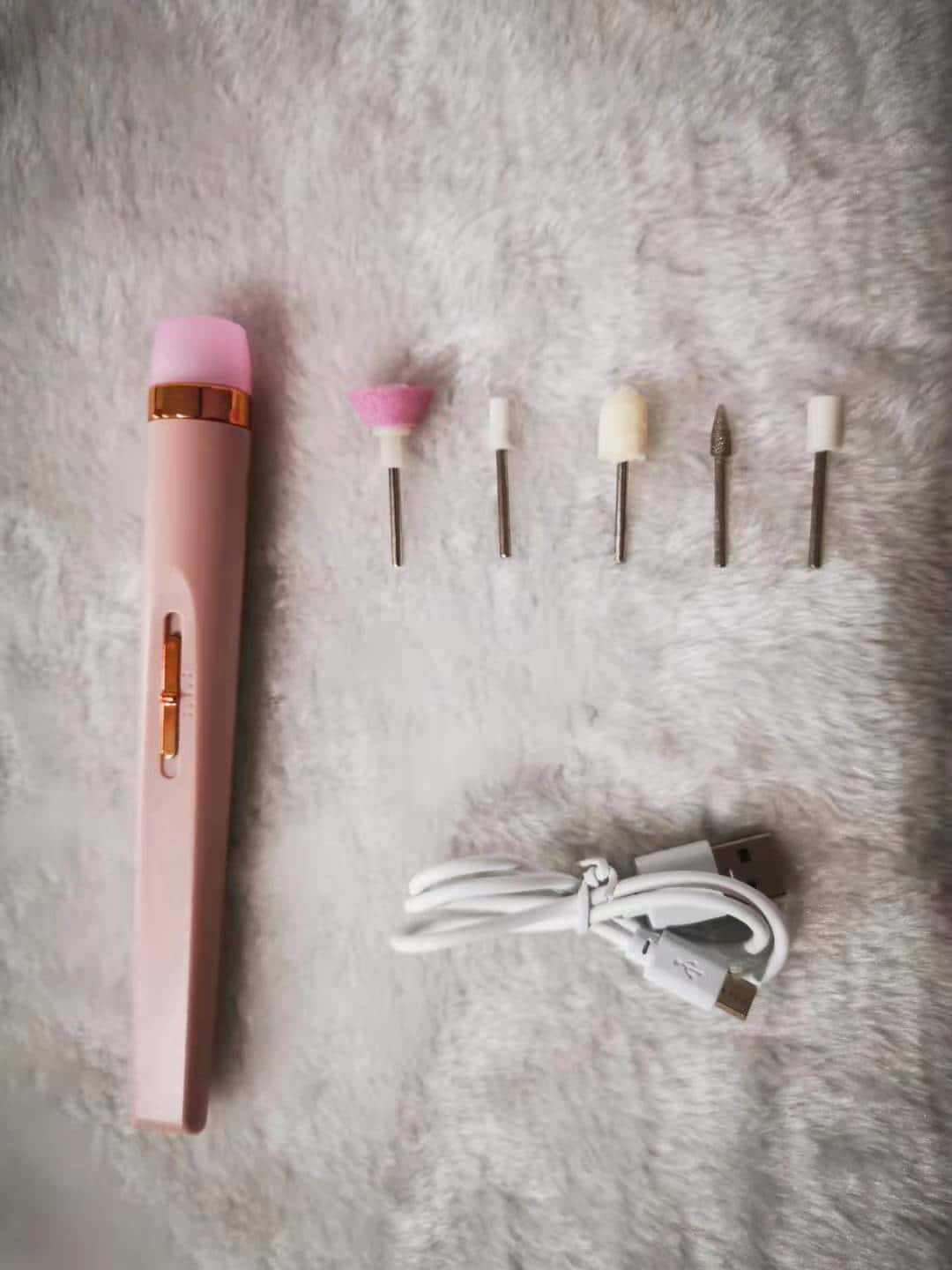 Electric Nail File Cordless Rechargeable 5 Bits LED Light