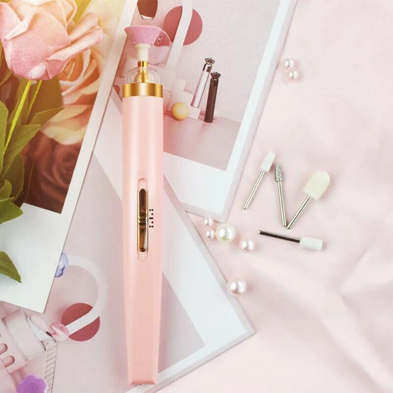 Electric Nail File Cordless Rechargeable 5 Bits LED Light