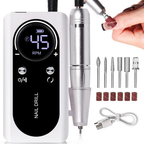 Electric Nail File Rechargeable Portable 45000 RPM Low Noise
