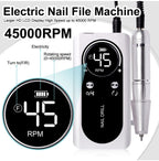 Electric Nail File Rechargeable Portable 45000 RPM Low Noise