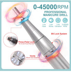 Electric Nail File Rechargeable USB Low-Noise 45000 RPM
