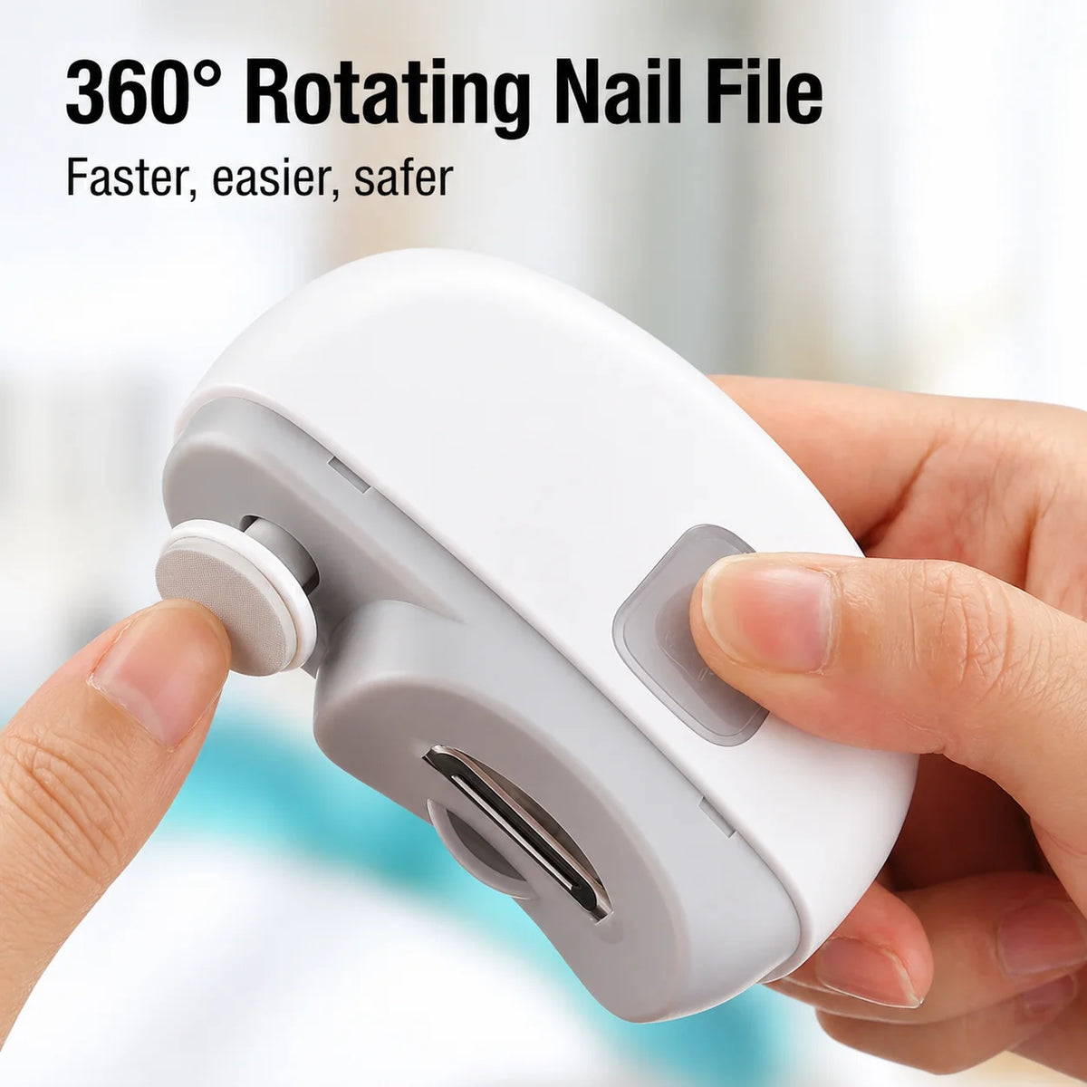 Electric Nail Trimmer 3-in-1 Clipping Filing Polishing